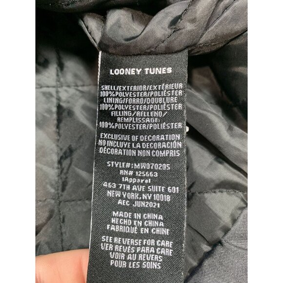 Looney Tunes Members Only Mens Large Black Goon Squad Windbreaker Jacket - Picture 7 of 16